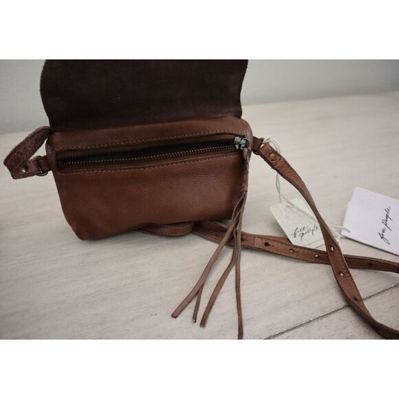 We the Free x Free People OB1672668 Womens OS Aged Tan Brown Rider Crossbody Bag - Picture 6 of 7